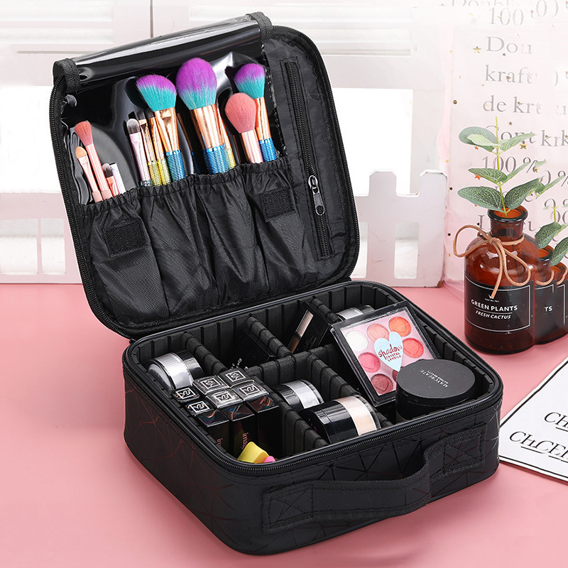 

High Quality Professional Makeup Case Female Beauty Nail Box Cosmetic Case Travel Big Capacity Storage Bag Suitcases For Makeup 220613