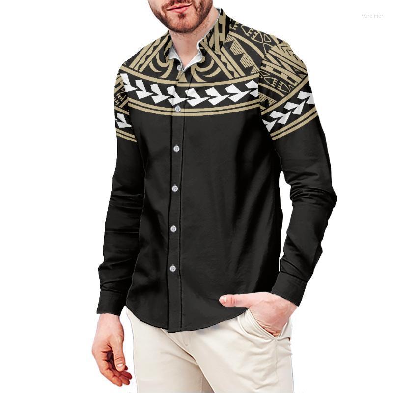 

Men's Dress Shirts Tribal Samoan Black For Men 2022 Style Wedding Party Shirt 6xl Oversized Long Sleeve FallMen's Vere22, Ysfa1880f70