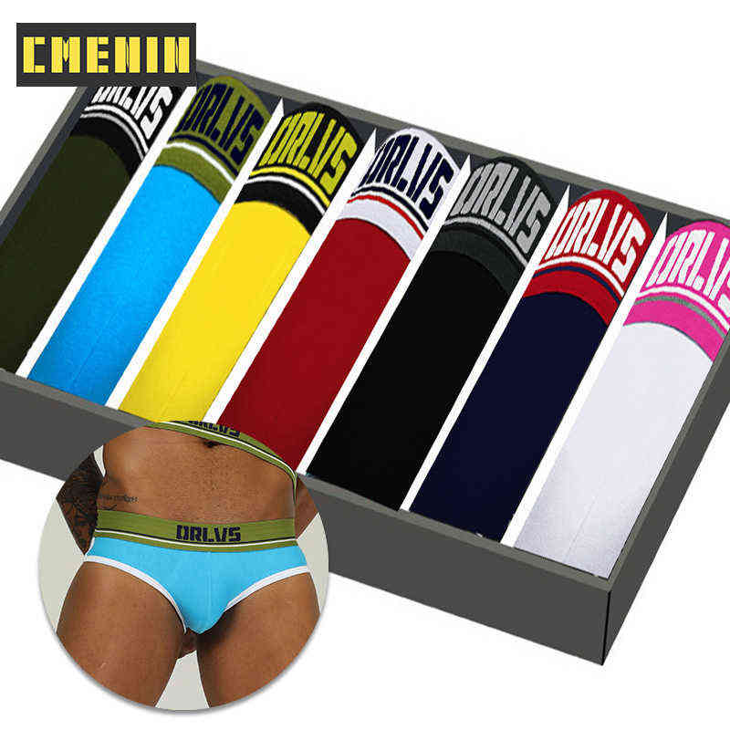 

7pcs/lot 2022 Mens underwear Brand Sexy Underwear Men Jockstrap Briefs Men Bikini slip Panties Gay Men Underwear Male OR199 T220816, (7)or199-green