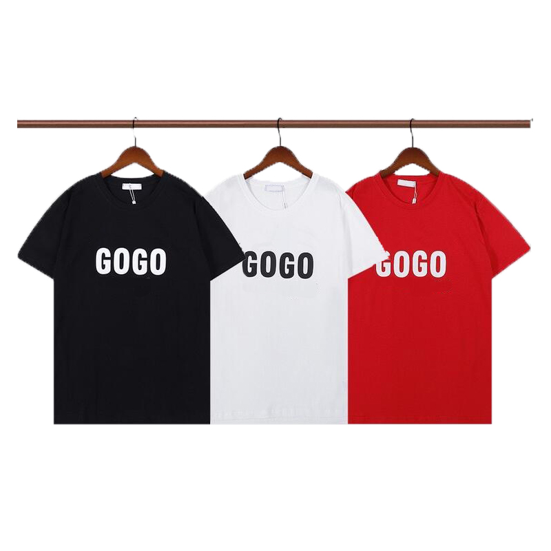 

2022 Mens T Shirt Designer For Men Casual Woman Shirts Street Women Clothing Crew Neck Short Sleeve Tees 3 Color Man tshirt Top Black white red Asian sizeM-XXL
