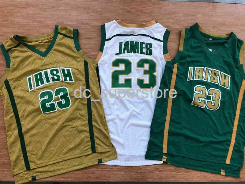 

James Cheap Lebron St Vincent St Mary Irish High School Swingman Basketball Jersey Stitched custom Men Women Youth Basketball Jersey -6XL Shirt, Goid