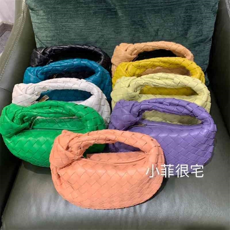 

Bags Bottegas Luxury Venetas Sheepskin Bag Mini Jodie Knotted Satchel Woven Underarm Shoulder Women's Versatile Eight Thousand, White