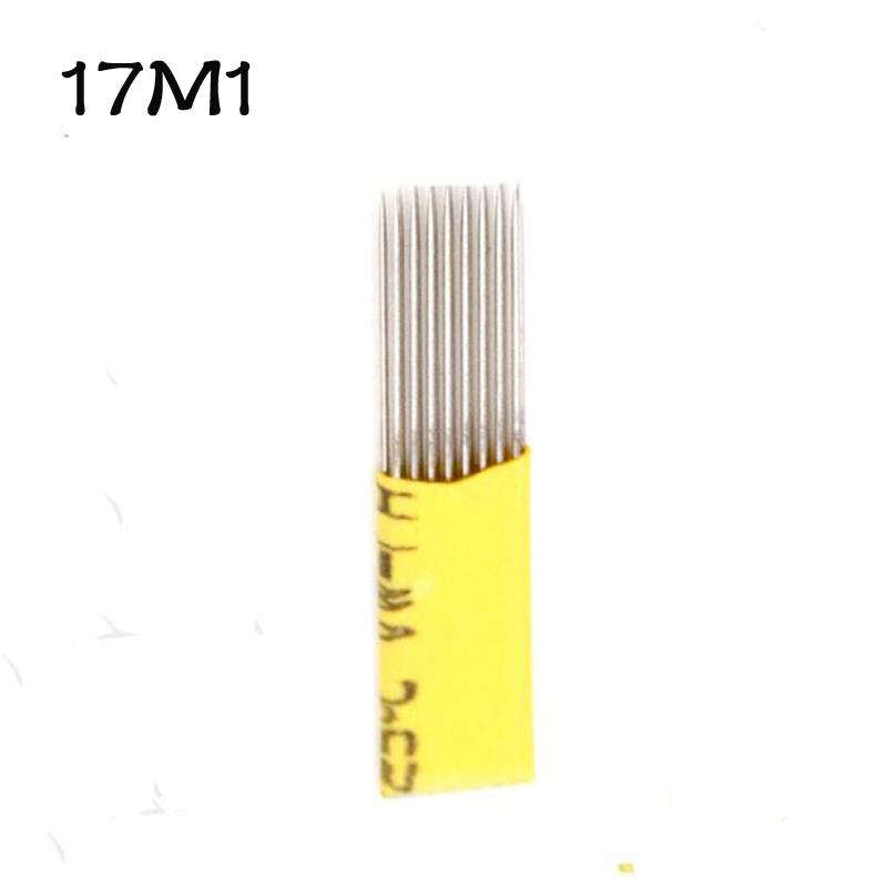 

Tattoo Needles 17F Double Line Permanent Makeup Eyebrow Microblading Blades 17M1 Embroider Hand Tool Needle With Lot No. Expiry DateTattoo