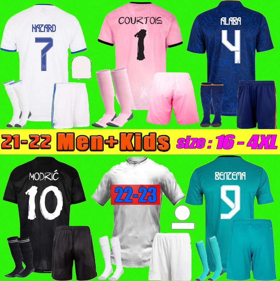 

21 22 23 BENZEMA Soccer Jerseys Y-3 ALABA REAL HAZARD MADRIDS CAMAVINGA 2022 2023 fourth jersey ASENSIO MODRIC MARCELO VALVERDE men+kids, Player