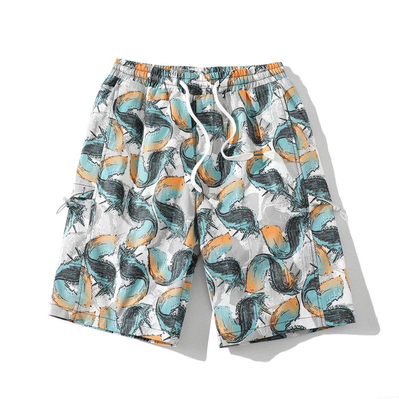 

Men's Shorts Summer Style Men's Beach Thin Loose Print Knee Length Male Casual Streetwear Fitness Lovers Short SweatpantsMen's
