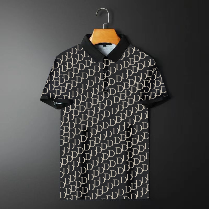 

Man Polos Shirt Designer T-Shirts Summer Short Polo Men Tops With Letters Printed Tshirts Short Sleeves Asian Size -5XL, White-1