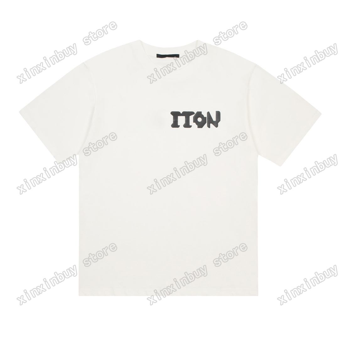 

22ss Men Women Designers t shirts tee 2054 Warm gradient letter California short sleeve Crew Neck Streetwear black xinxinbuy XS-L