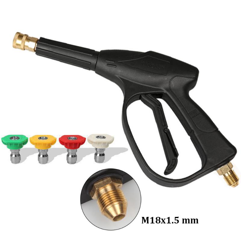 

Water Gun & Snow Foam Lance High Pressure Washer M18x1.5mm Connector Car With 4 Nozzles For Auto Cleaning Power Washers GunWater