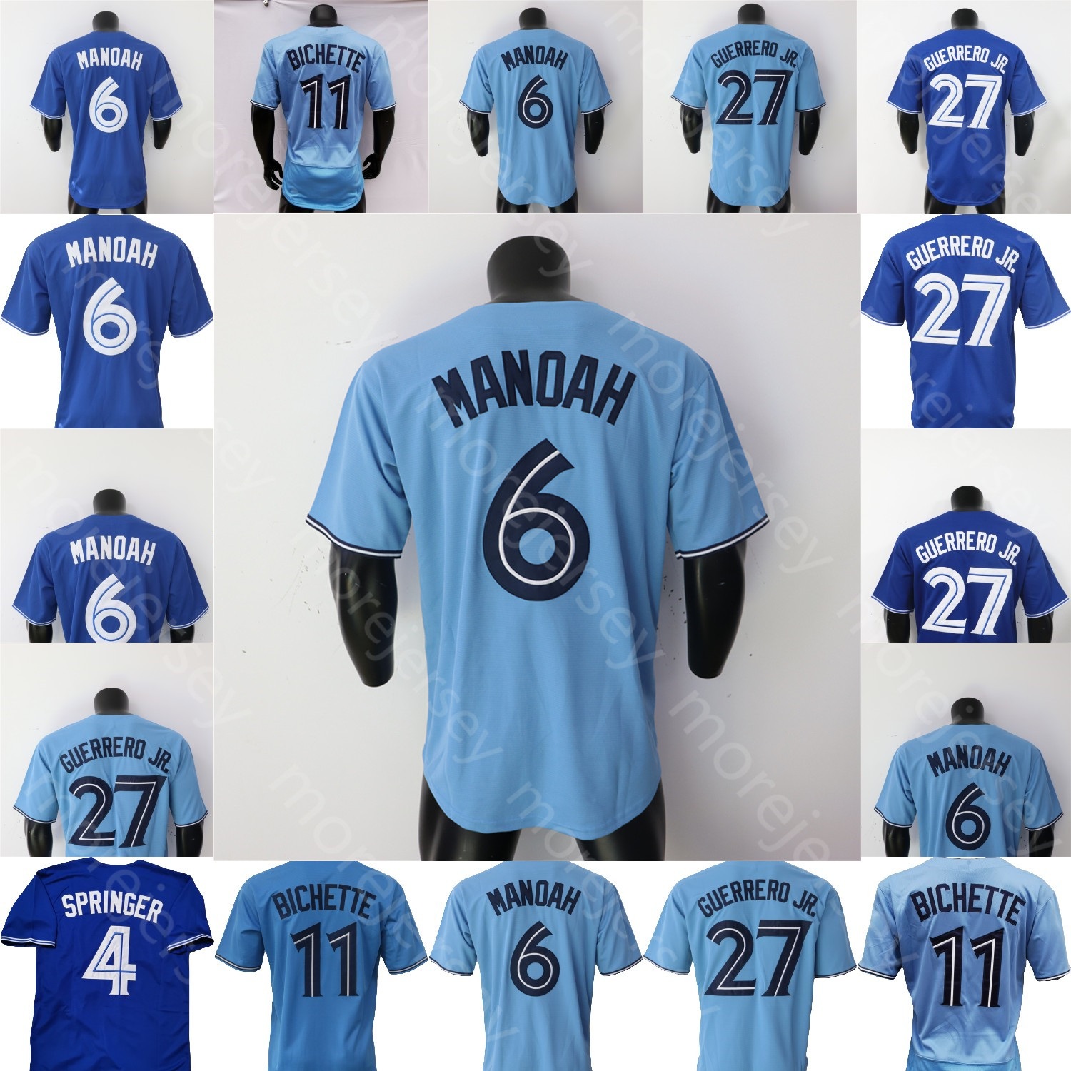 

George Springer Jersey Alek Manoah Bo Bichette Vladimir Guerrero Jr. 1992 Turn Back Baby Blue White Player Fans Youth Adult, 6 alek manoah blue fans