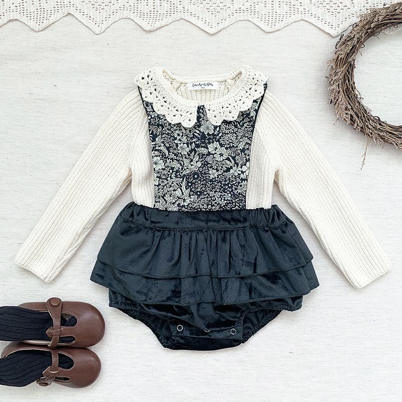 

Jumpsuits Spring Autumn Kids Baby Girl Printing Rompers Sleeveless Born ClothesJumpsuits, Cr201031 blue