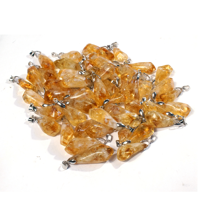 

Citrine Pendant Natural Crystal Energy Necklace Yoga Meditation Healing Gift Wholesale