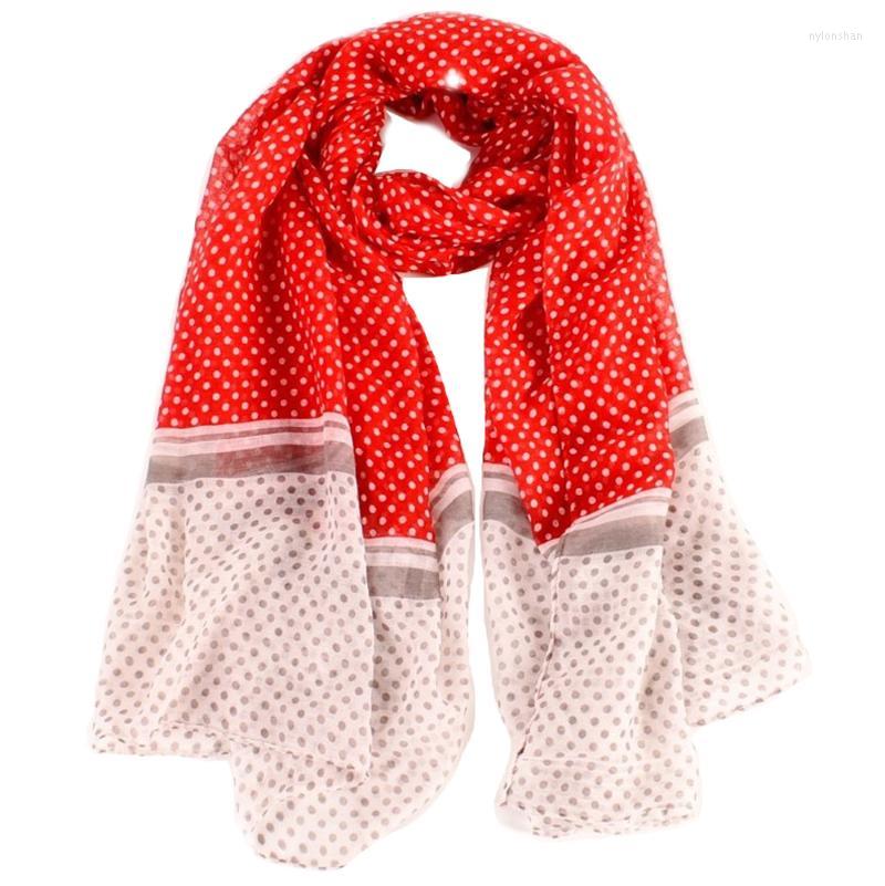 

Scarves Dot Print Scarf Shawls Long Women Polka Pattern Soft Hijab Wrap 5 Color