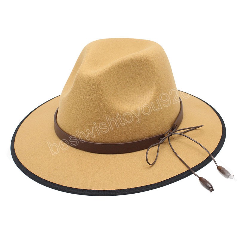 

Fedoras Hat Vintage Felt Fedora Hats for Women Wide Brim Formal Church Hat Panama Jazz Caps Sombreros De Mujer