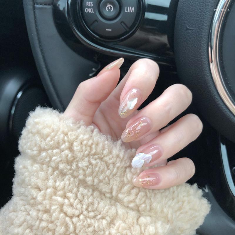 

False Nails Fake Nail Patch Long Pointed Head Cute Glitter Art Finished Piece 24PCS Glue Type Gifts RP Prud22, 123