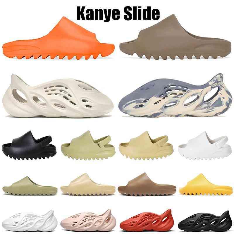

newest slides slippers women men kids slipper Ararat Enflame Orange Bone Earth Br jnl''yeezies''yeezies''slide kanyes slider foam runners, Kids 2 23-35