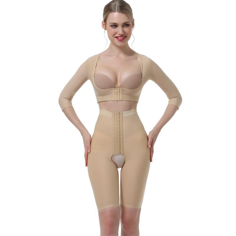 

Women' Shapers Women Shape Wear Compression Shaping Three Quarter Sleeves Arm Slimming Top Control Pants Liposuction Recovery GarmentWomen, Pant 1