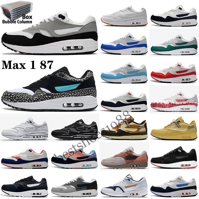Nike Air Max 1 87 Hommes femmes 1 chaussures de course 87 cactus jack saturn or Baroque brun concepts Blueprint moell lourde patta monarch mens e