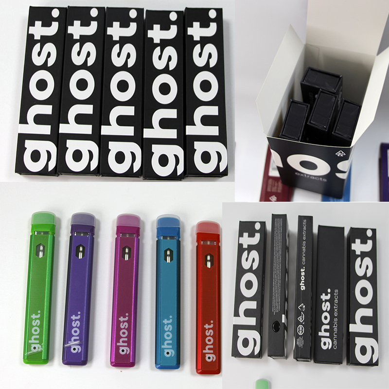 

ghost Rechargeable Disposable E Cigarettes Vape Pens Cookies MUHA MEDS Runtz Friendly Farms 1ml Empty Pods 280mAh Battery