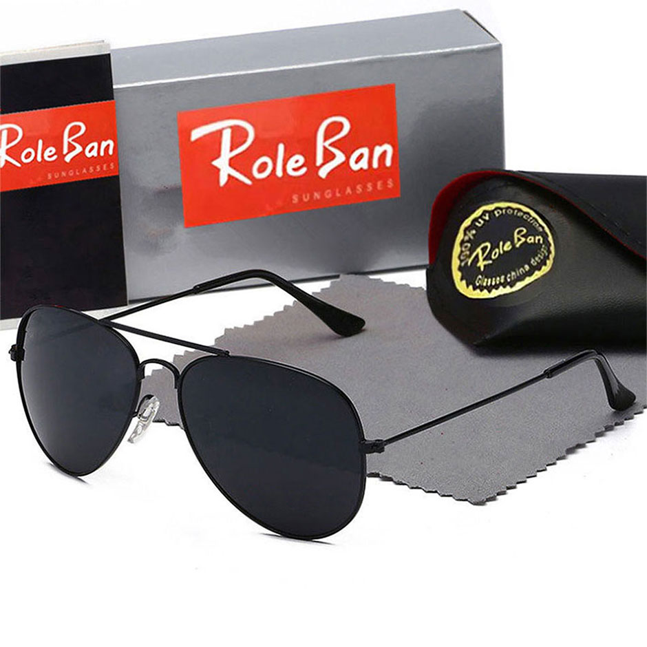 

Role Ban Men Classic Brand Retro women Sunglasses Pilot Luxury Designer Eyewear Metal Frame Gradient Sun Glasses 58mm UV Protection spectacle Glass Lens eyeglass