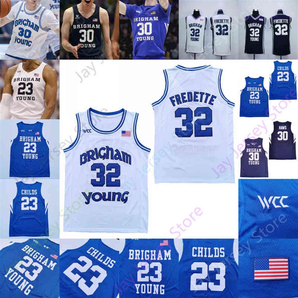 Custom BYU Brigham Young Cougars Basketball Jersey NCAA College Jimmer Fredette Alex Barcello Te'jon Lucas Spencer Johnson GA251Z