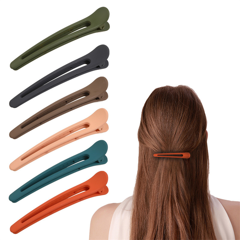 

Length 11.8 Cm Women Frosted A Word Clamps Pure Color Bangs Plastic Hair Clips Hollow Out Duck Clip Hairpins Women Scrunchies Ponytail Head Wear Ornaments Wholesale