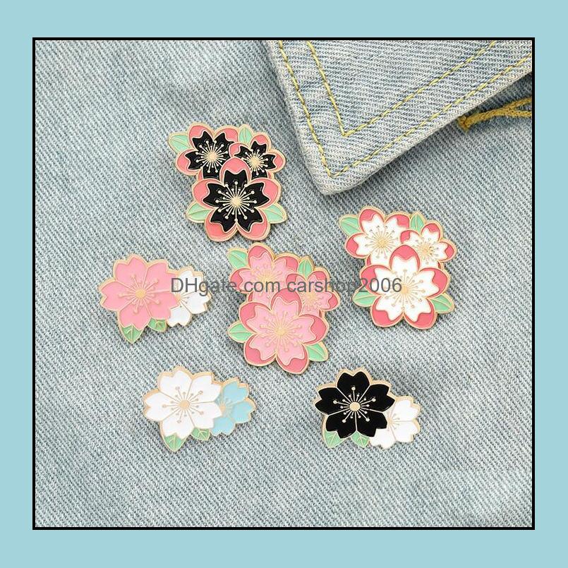

Pins Brooches Jewelry Flower Enamel Pin For Women Fashion Dress Coat Shirt Demin Metal Brooch Pins Badges Promotion Gift Drop Delivery 2021