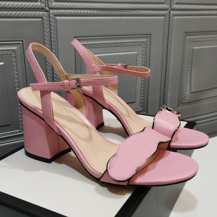 

Designers sandals New Women Classic High heeled Female New Fashion Metal buckle parties heels Lady slipper with box 35-41