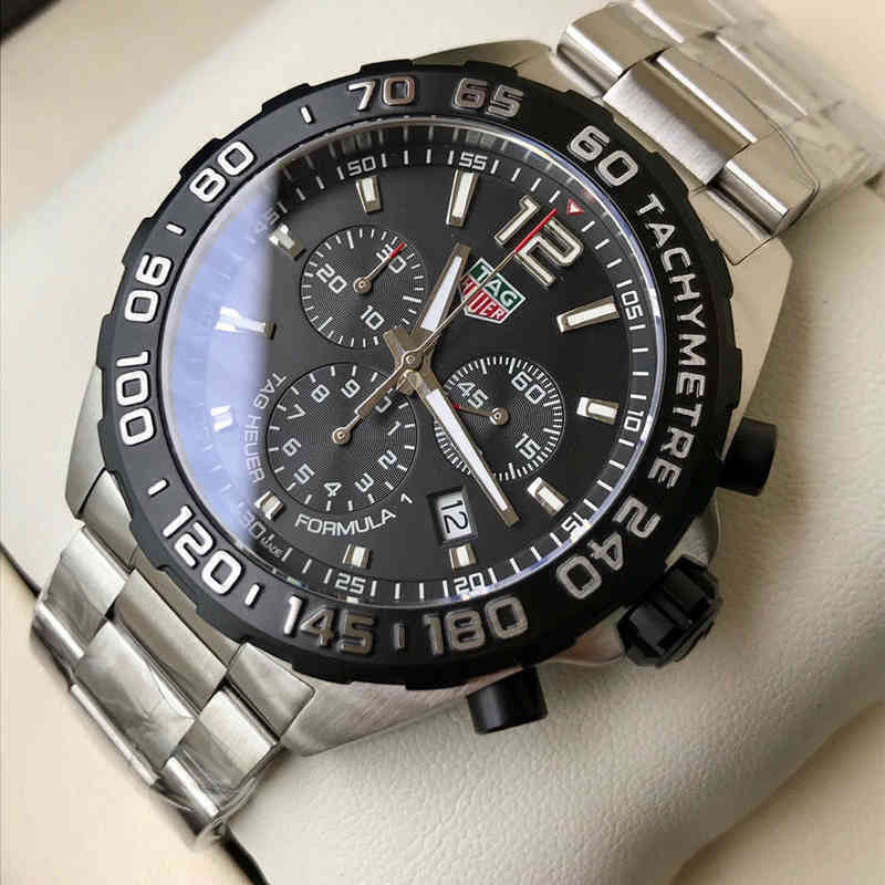 Luxury Watches for Mens Mechanical Wristwatch Tag Heue F1 Series Men's 43mm Gauge Complete Package with Special Counter Designer NCM8
