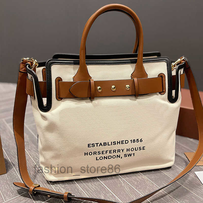 

Large tote portable Canvas Totes Bag Patchwork Shoulder Bags Check Women Handbag Genuine Leather Split, White