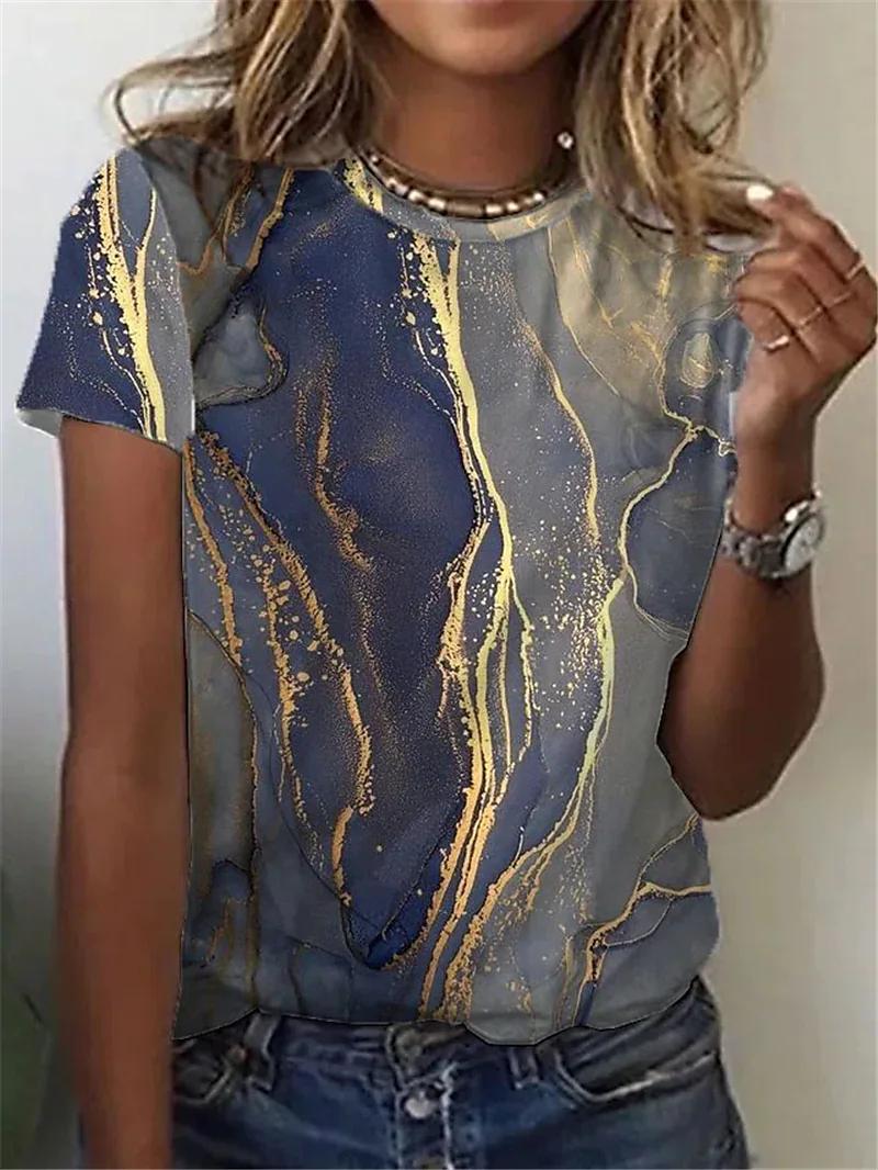 

Women' T-Shirt Women Short-sleeved Round Neck Loose Plus Size Top Pullover, 13