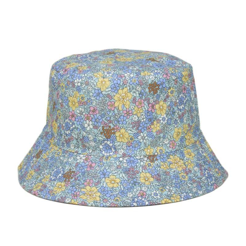 

Berets Cotton Flower Print Bucket Hat Fisherman Outdoor Travel Sun Cap Hats For Men And Women 380, Style 5