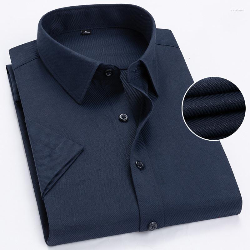 

Men's Dress Shirts Men's Long Sleeve Bamboo Fiber Solid Color Casual Shirt Chest Pocket Regular-fit Button-down Collar Thick Work Vere22, Black