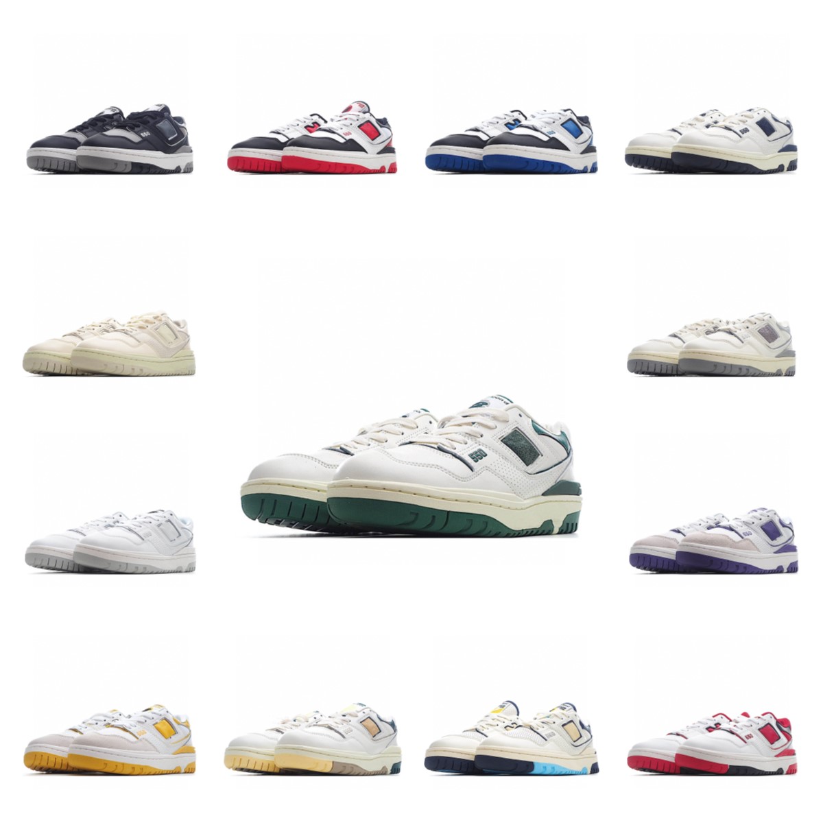 Bowling Shoes 2022 New Casual Mens Shoes High Quality 550 Leather Skateboard Shoes Comfortable Flat Jogging Daily Work F