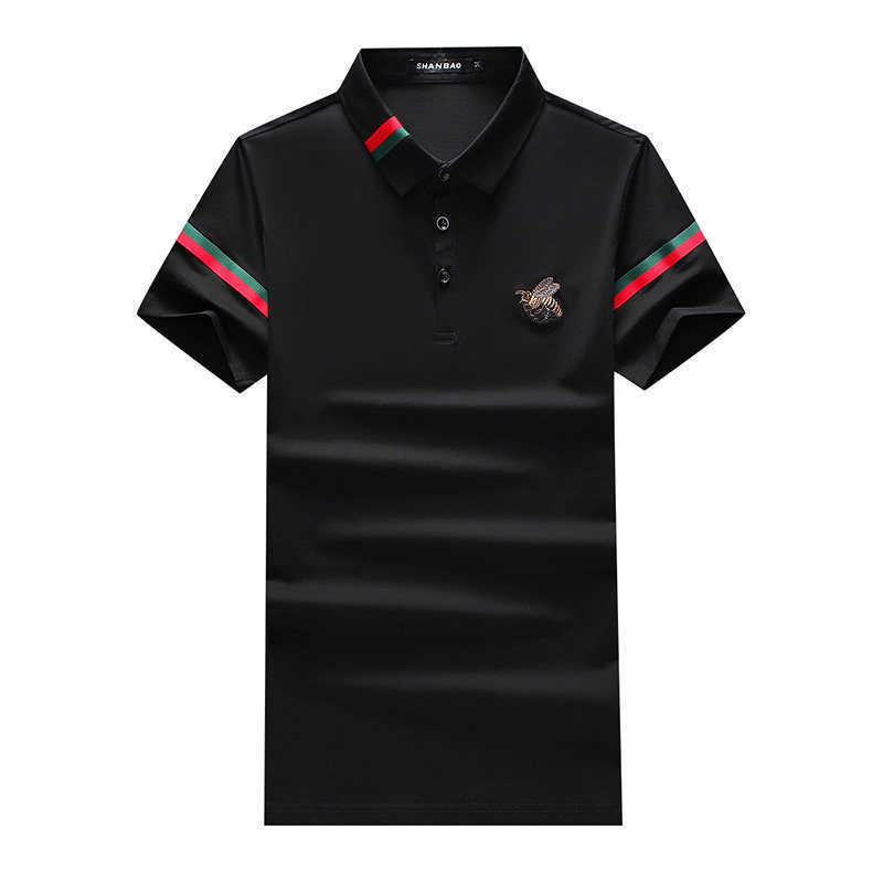 

new mercerized cotton short sleeve polo shirt Lapel t-shirt mens summer wear tee tops T-Shirts Designer Summer High Quality Top Size M-5XL man black white Polos