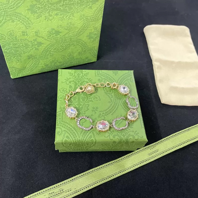 

Vintage Diamond Bracelet Women Designer Jewelry For Mens Jewelry Gold Chain Bracelets Fashion Letter G Bangle Luxury Jewels 3 Colors