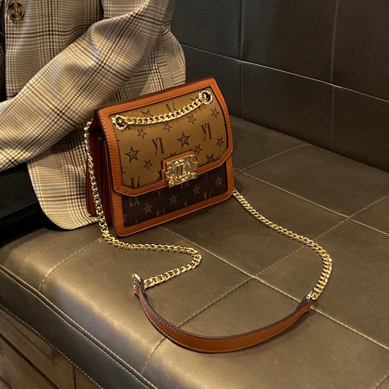 

Contrast Color Leather Crossbody Bag For Women Travel Handbag Fashion Simple Shoulder Messenger Bag Ladies Cross Body Bags, Brown