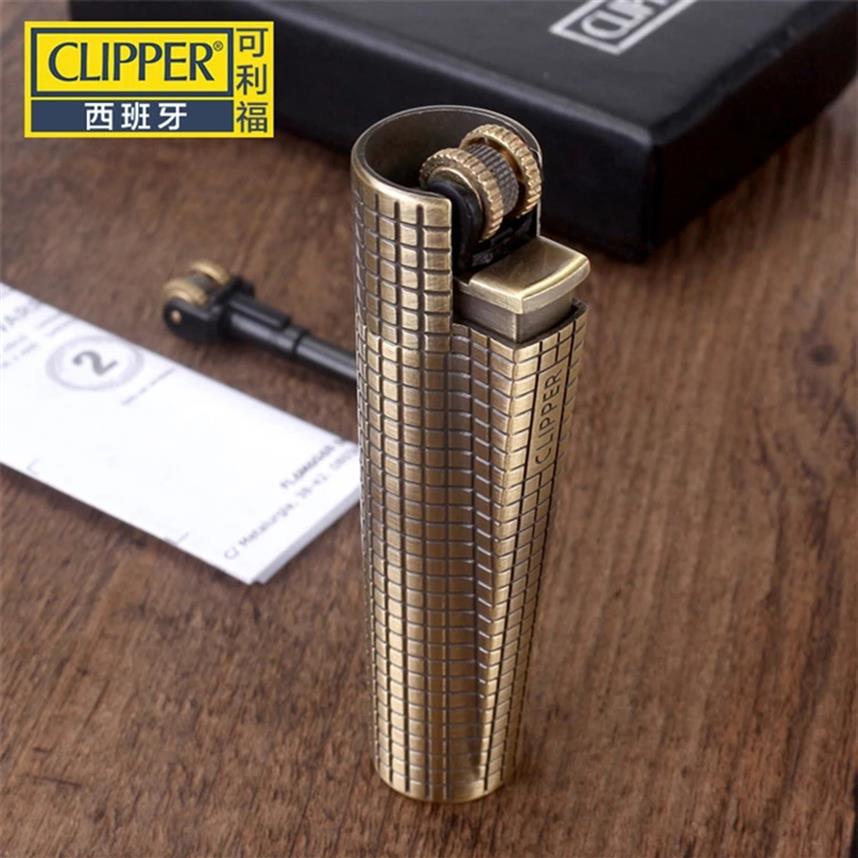 

CLIPPER Torch Cigar Pipe Lighter Grinding Wheel Ignition Metal Flint Lighter Gas Fire Lighter Refillable Cigarette Dropshippi223E