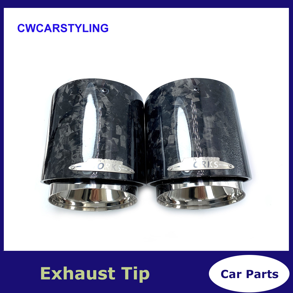 1 Piece New Forged Carbon Fiber Top Quality Exhaust Muffler Tips for MINI Cooper S F54/F55/F56/F57/F60/R55 R56
