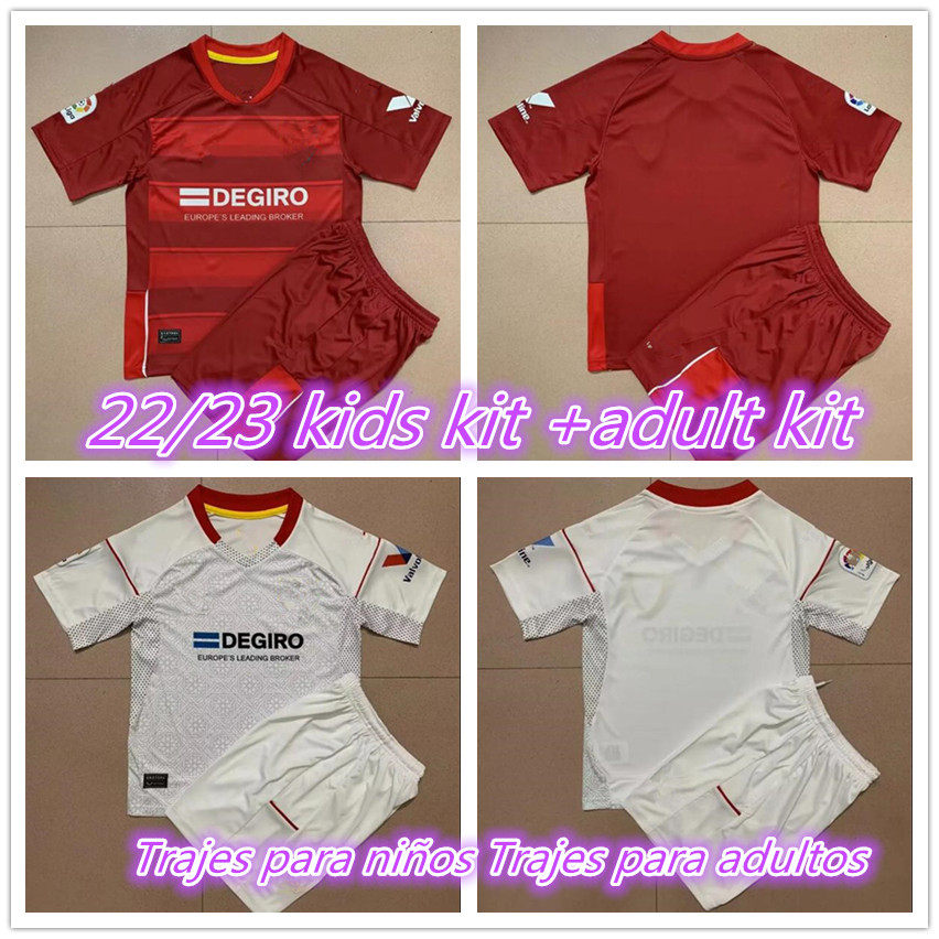 

22 23 FC Sevillas Soccer Jerseys kids and adult kit 2022 2023 Inicio L.OCAMPOS I.RAKITIC J.KOUNDE DE JONG MAILLOTS PIE SHIRTH RODRIGUEZ Uniforme football shirts