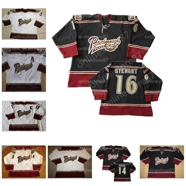 

C26 Nik1 CHL Peterborough Petes Hockey Jersey Yves Bastien Harnden Justin Soryal Stewart Adam Sedlak Jeff Braithwaite Customize any Name and digit, 14 justin soryal