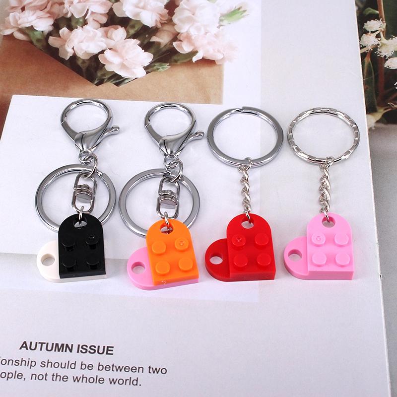 

Keychains Cute Love Heart Brick Keychain For Women Men Couples Charm Key Ring Birthday Fashion Jewelry Gift M62