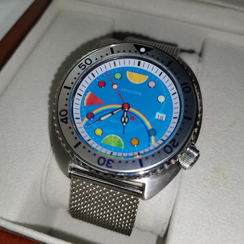 

Wristwatches Brand Men's Automatic Watch Waterproof Diving Luxury Reloj HombreWristwatches, Blue