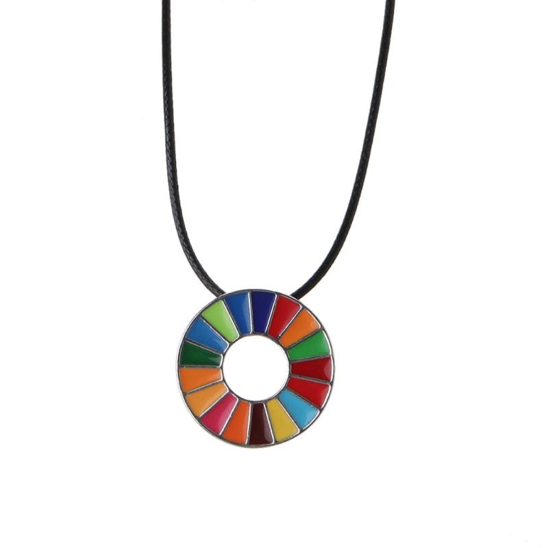

Pendant Necklaces Sdg - European Sustainable Development Goals Metal United Nations Medal Representative