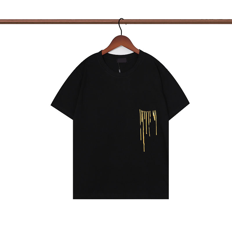 

Mens T Shirts Colorful Letter Print Brand Men Short-sleeved T-shirt Designer Outfits Tee Shirt Spring O-Neck Tshirt, Happy life