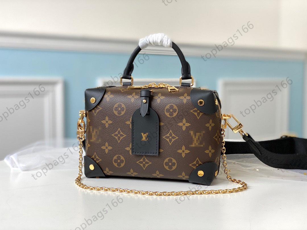 

M45571 Petite Malle Souple bag brand designer bags leather shoulder bag clutch handbag fashion women Malletier tote bag GGs LVs YSLs louiseity viutonity VUTTONS, Black