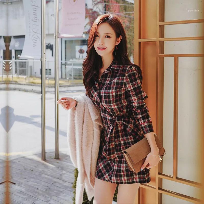 

Casual Dresses MingJieBiHuo Fashion Temperament Full Sleeve Dress Work Style Women Autumn Lady Elegant Slim Party Comfortable Mini, Black