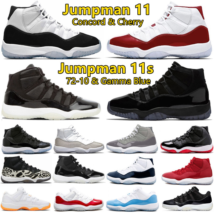 

Jumpman 11 OG 11s Mens Basketball Shoes Cherry Cool Grey low Concord Space Jam Cap and Gown Gamma Blue bred Light Bone 72-10 Men Women Trainers Sports Sneakers, Color#1