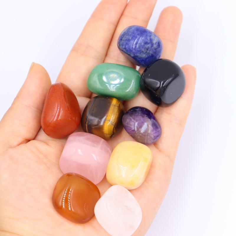 

Pendant Necklaces 10pcs/set Natural Crystal 7 Chakra Healing Polished Energy Stone Reiki Yoga Home Decoration Collection StonesPendant