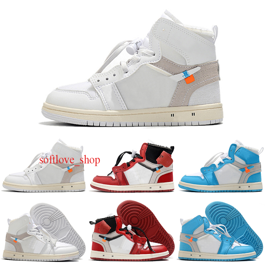 

Trainer Kids 1s Space Jam Bred Concord Gym Red off Basketball Shoes Children Boy Girls youth white running Sneakers, +bubble column