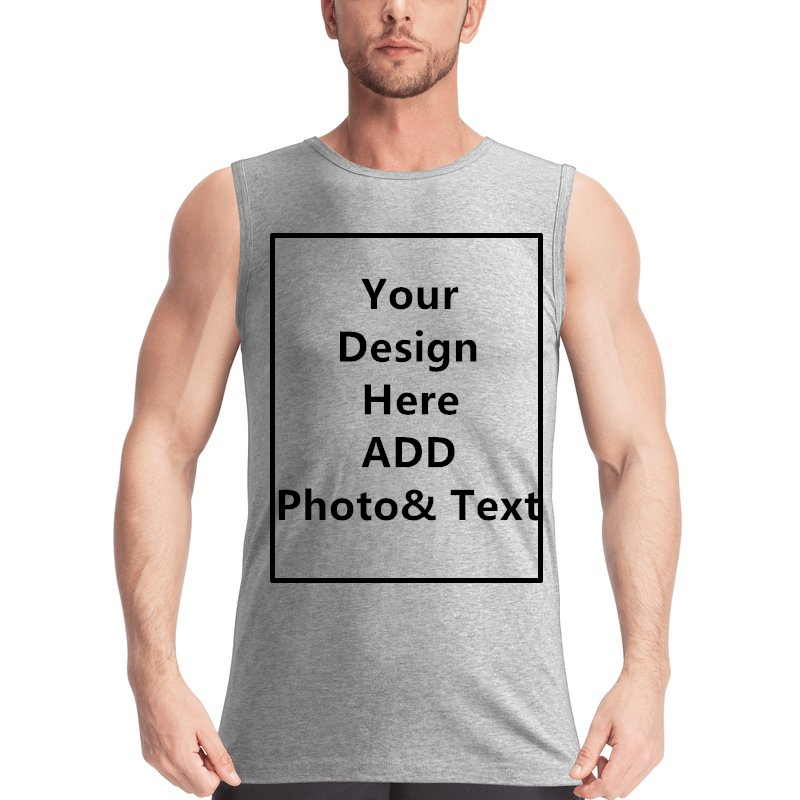 

100% Cotton Muscle Tank Top Sleeveless Travel Vest Unisex Plain Custom Logo For Men Workout Sport Wear Men' Fitness Gym Tank Tops, Black